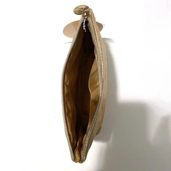 NWT Ulta Gold Metallic Makeup Bag - Picture 2 of 3